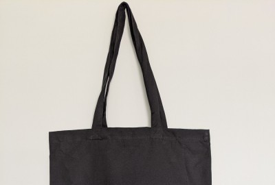 BLACK 100% COTTON TOTE BAGS